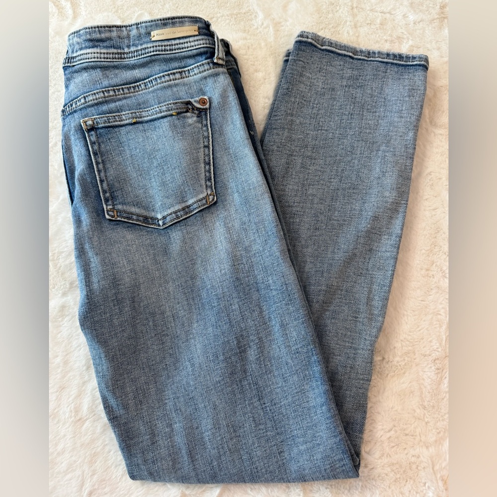 Pilcro and the Letterpress by Anthropologie Slim Boyfriend Distressed Blue Jeans - Picture 15 of 16